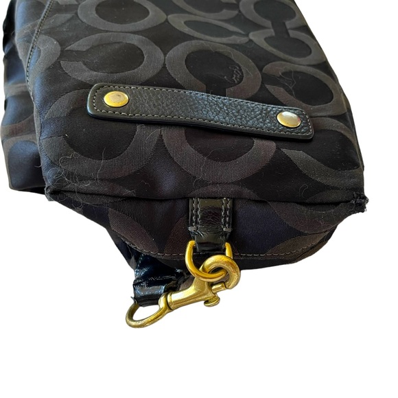 Coach Bag/Coach Madison Black Jacquard Sabrina Handbag Satchel all gold hardware - Picture 11 of 12
